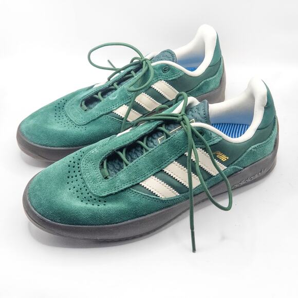 adidas Other - Adidas Puig Skateboarding Sneakers Size 7.5 Green Suede Retro 80s